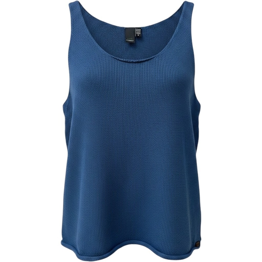 Shannon Passero Tank‎ Top Size S Blue Cotton Knit Scoop Neck 829